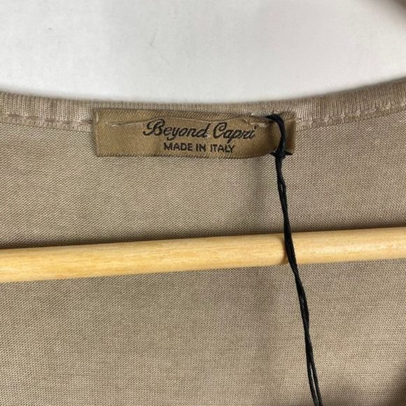 NWT Beyond?Capri Made In?Italy  Long Sleeve Crewneck T Shirt Tunic Top - Picture 2 of 4